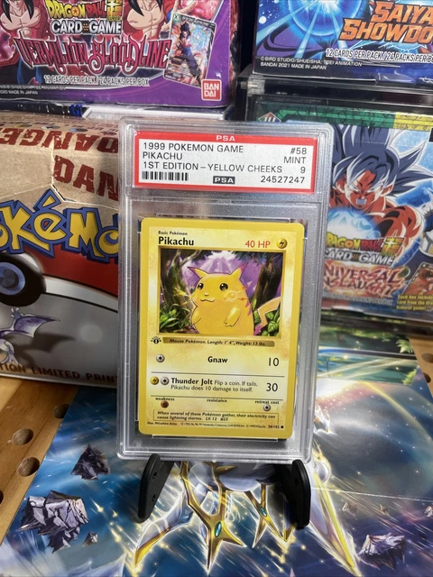 1999 Pokemon game Pikachu 1st edition- yellow cheeks PSA 9 mint #58 WOTC English