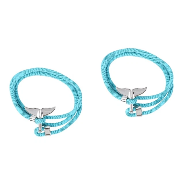 2x Anchor Couple Bracelet Tail Anklet Chain  Mermaid Tail Jewelry