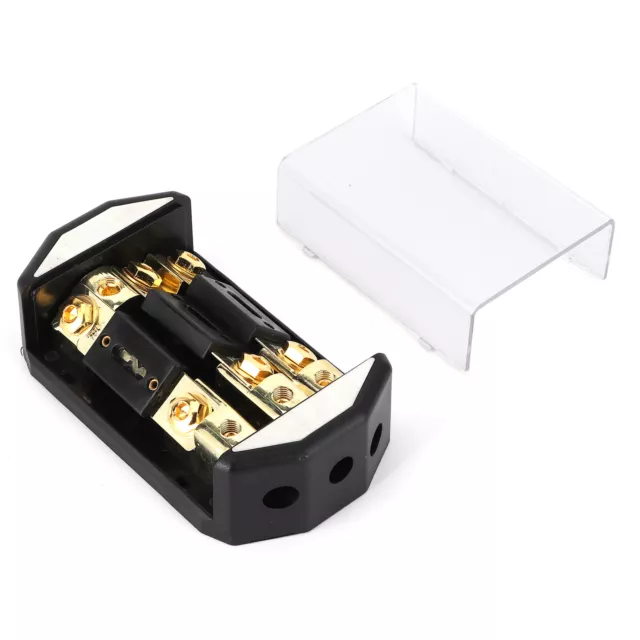 Box Holder 3 Way Distribution Block 1x0GA In 3x4GA Out For Car Yacht Stereo