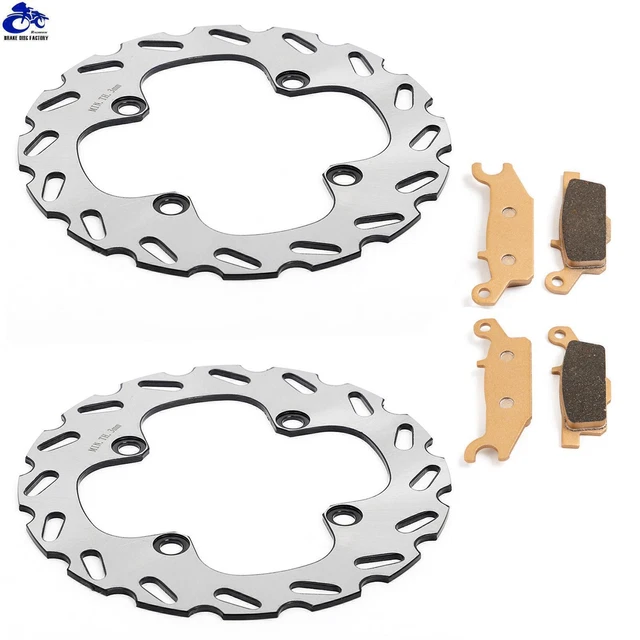 Rear Brake Disc Rotors Pads For Yamaha Grizzly 550 700 YFM700FG 1HP-F582V-00-00
