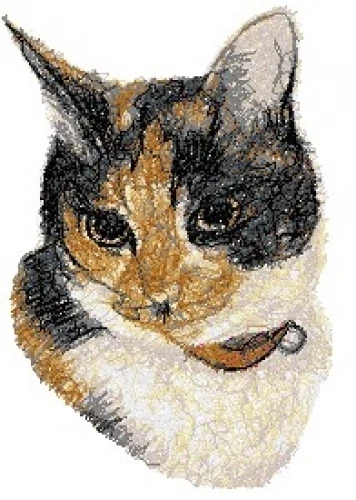 Embroidered Fleece Jacket - Calico Cat AED14831 Sizes S - XXL