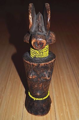 Antique Zaramo Fertility Mwana Hiti Doll Child Of Wood Statue Tanzania, Africa