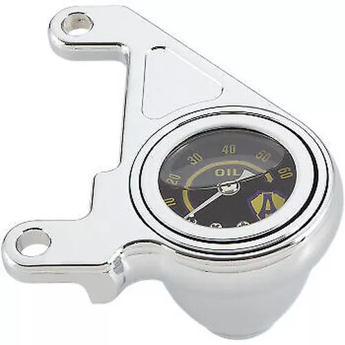 Arlen Ness Harley-Davidson Twin Cam 1-3/4 Oil Pressure Gauge Kit Chrome 15-658