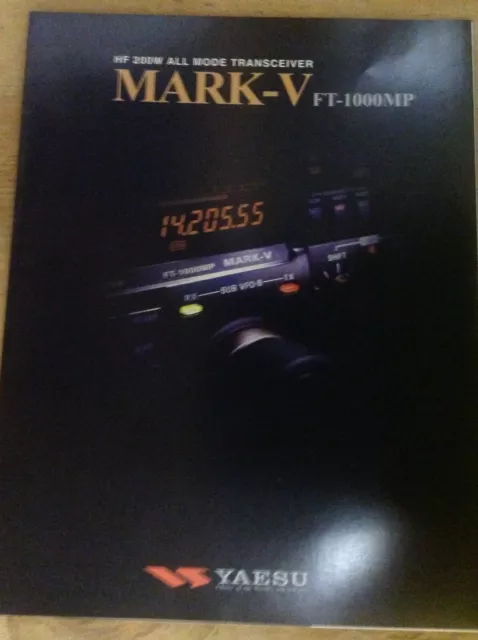 YAESU FT 1000MP-Mk5- Colour Product Leaflet 4 page - double sided opens out