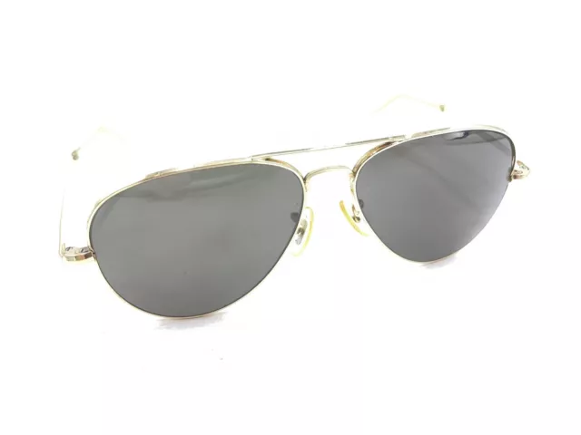 General Optical Gold Aviator Sunglasses Gray Lens 130 USA Designer Men Women