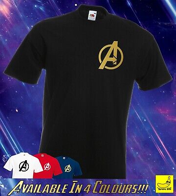 Marvel Avengers Logo T-Shirt Endgame Superhero Gift Captain Infinity War Tee