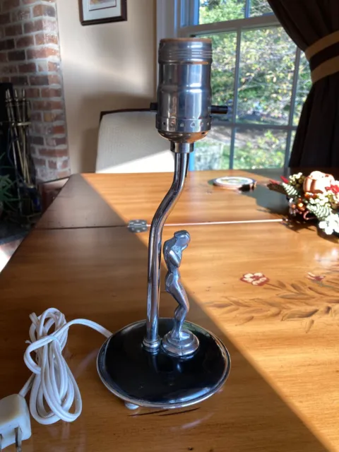 Art Deco Farber Brothers Weeping Woman Desk Lamp Rare
