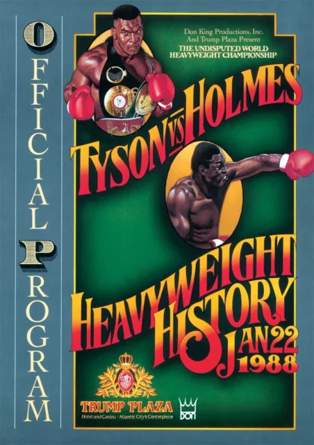 Mike Tyson Larry Holmes Repro Door Poster