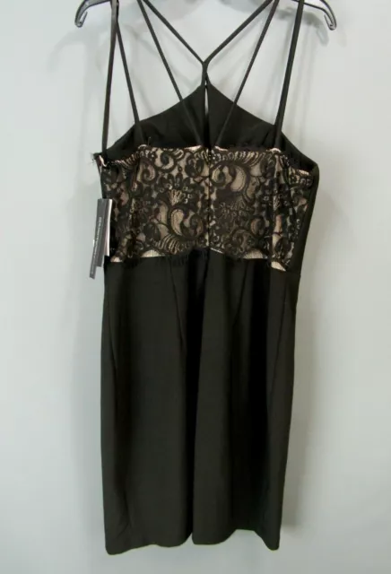 Aqua Cross-Neck Lace Inset Dress MSRP $228 Size 8 # 14A 794 NEW 3