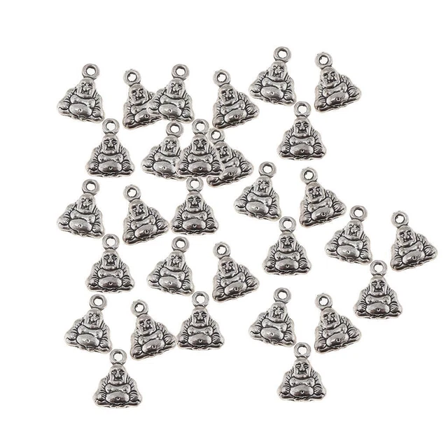 50 Pièces Bricolage Fait Main Artisanat Vintage Alliage Pendentifs De Bouddha