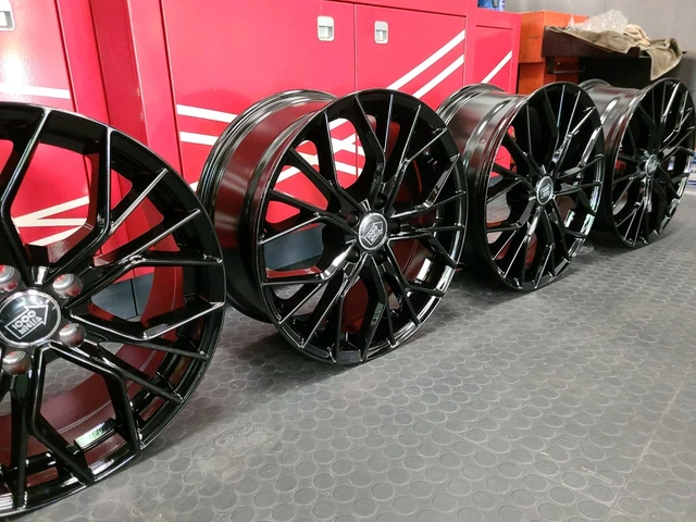 4 Jantes en Alliage Noirs 18 Dédicace Audi A3 S3 8V Gy A4 A6 Q3 8U S LINE