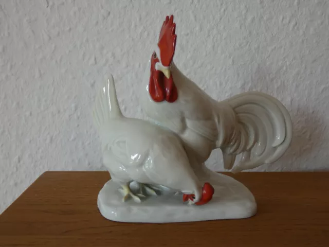 Tierfigur: Hühner- Paar, Galluba & Hofmann, Zustand sehr gut.