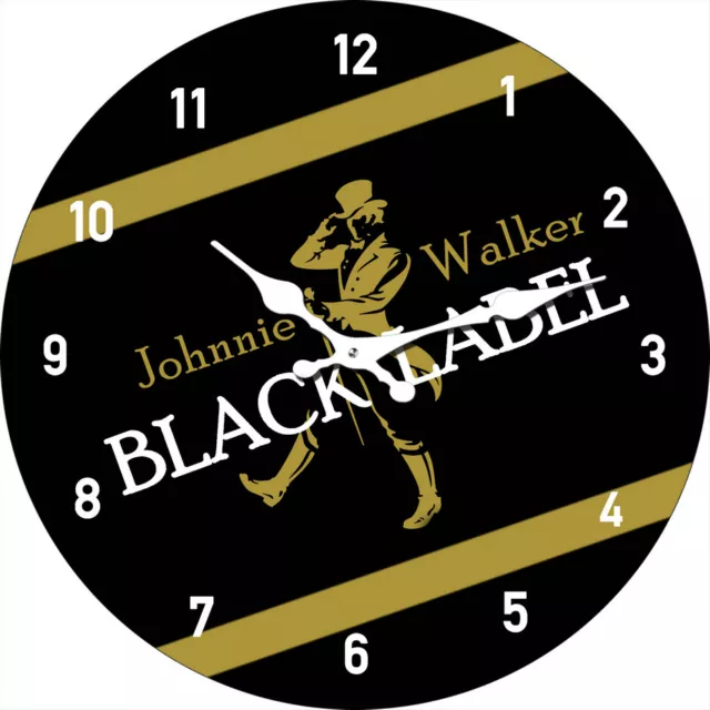 17 Cm Johnny Walker Glass Wall Clock Collectable Man Cave Garage Shed Home Decor