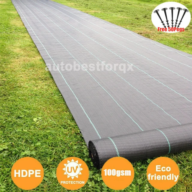LawnScape 1M X 10M Weed Control Membrane 105 GSM Heavy Duty Weed Membrane Weed Control Fabric For All Weed Types In Garden, Raised Bed, Greenhouse, Nursery And Walkways - Foto 14