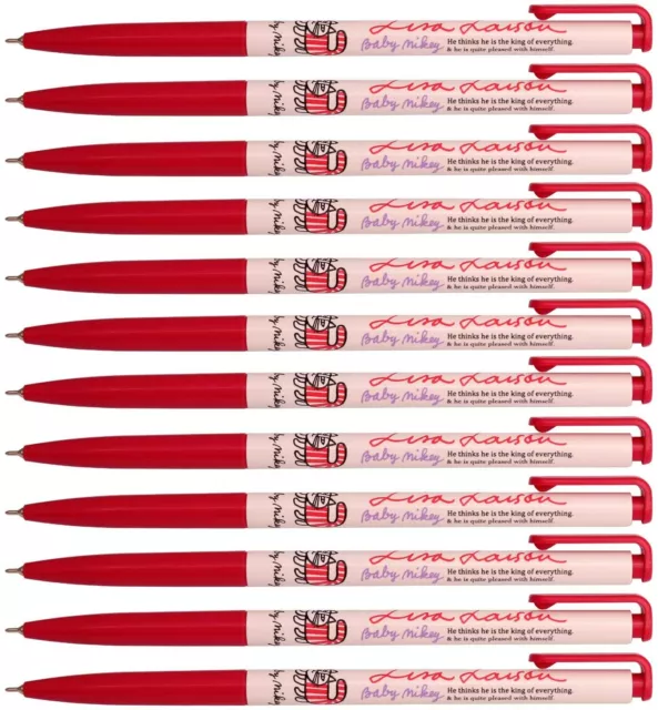 Shinzi Katoh Xeno Baby Mikey 0.38 Mm Slim Ball Point Pen Box of 12 (Red)