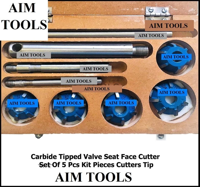 CARBIDE TIPPED VALVE Seat Face Cutter Set Of 5 Pieces Kit Cutters Tip