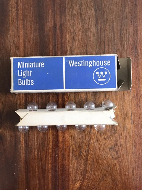 Vintage Westinghouse Miniature Light Bulbs 12 V /10 Bulbs/new Old Stock