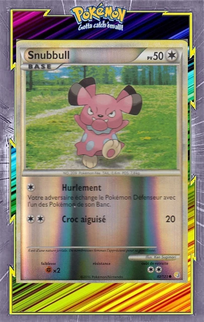 Snubbull Reverse-HS01:HeartGold SoulSilver-82/123-Carte Pokemon Française