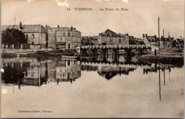 *42645 cpa Vierzon - le pont de bois