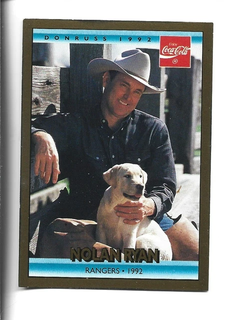1992 Donruss Coca-Cola #26 Nolan Ryan card, Texas Rangers HOF