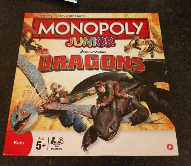 HOW TO TRAIN Your Dragon Monopoly Junior Complete Lovely Condition Very