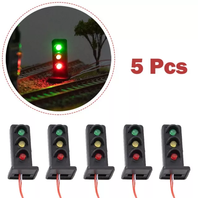 OO HO Maßstab Modellzug Signale LED Lichter für Eisenbahn 5 Stück Lampe 27 mm