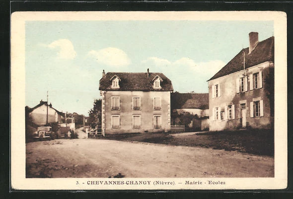 CPA Chevannes-Changy, Mairie et Ecoles