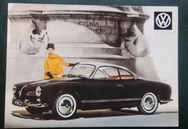 No. 60 Volkswagen Karmann Ghia VW c1961 Postcard Vintage Ad Gallery VW221PC