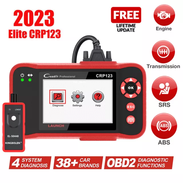 LAUNCH CRP123 Scan Tool ABS SRS Engine OBD2 Code Reader Car Diagnostic Scanner