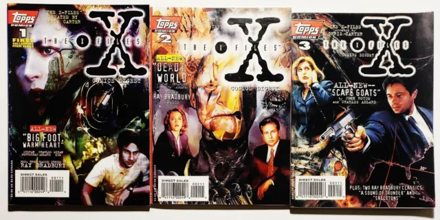 The X-Files Comics Digest #1 2 3 Complete Series Set Topps Comics Lot 1995 VTG