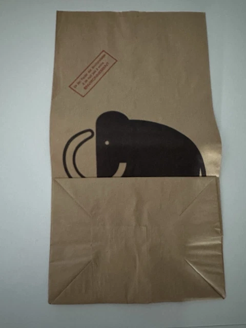 Sac Publicitaire Vintage Supermarché Mammouth Années 70 - Plastique Rare, Occasion