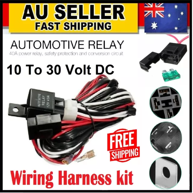 Wiring Loom Harness Relay Switch For LED Off Road Vehicle Spot Lights Automobile