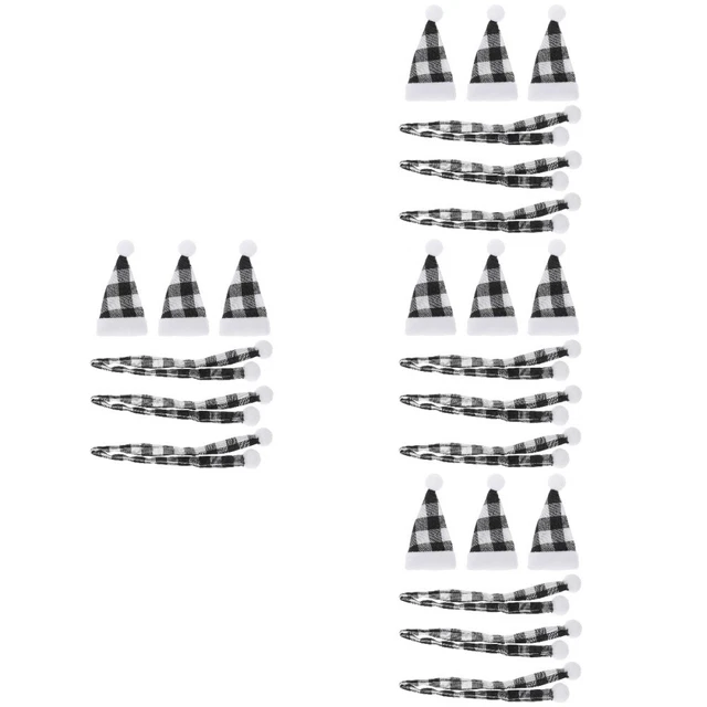 12 Juegos Navidad Mini Sombreros Bufandas Cubiertas Botellas Vino