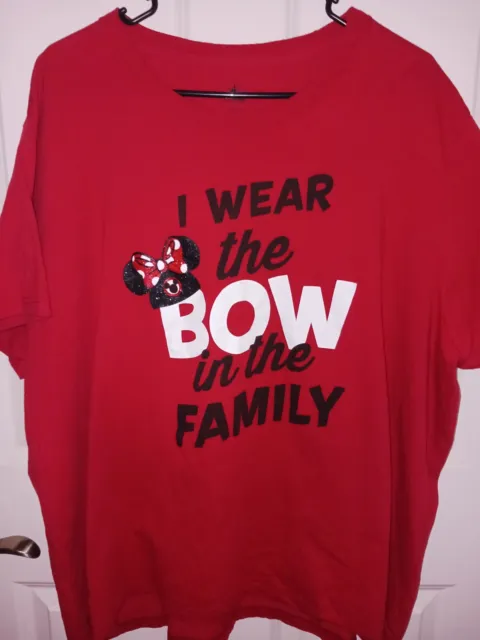 Womens Disney Tshirt Minnie Bow Red size 4XL