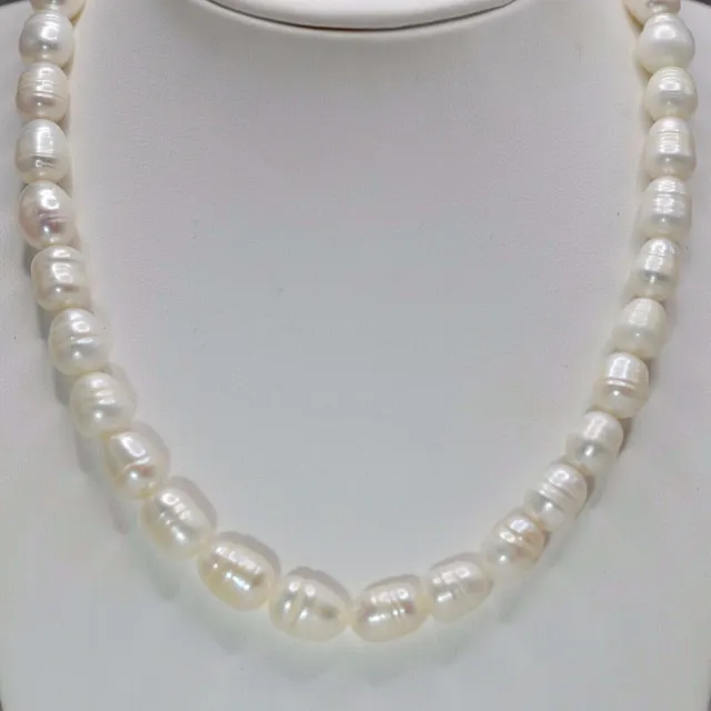 Freshwater Rice Pearls 8mm Grade C White 38cm single strand for jewellery making