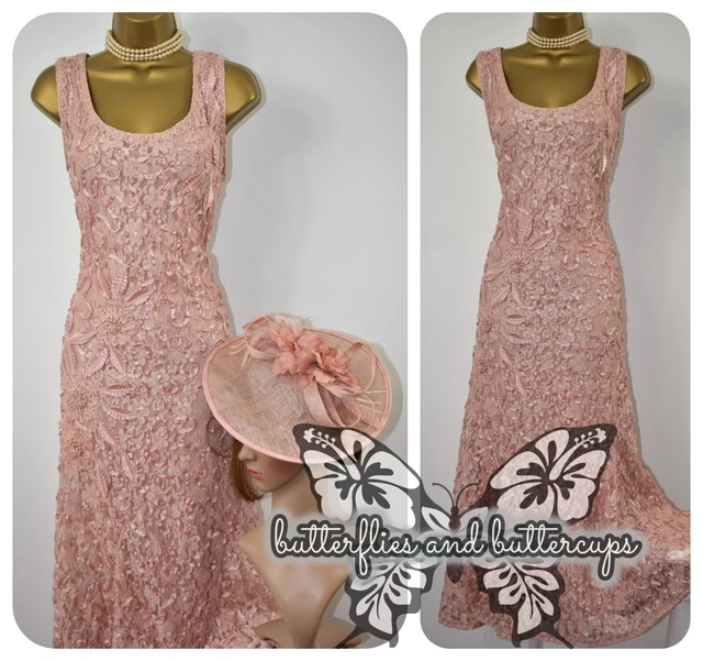 CHESCA SIZE 16 Cornelli Lace Long Dress and Hatinator Mother of