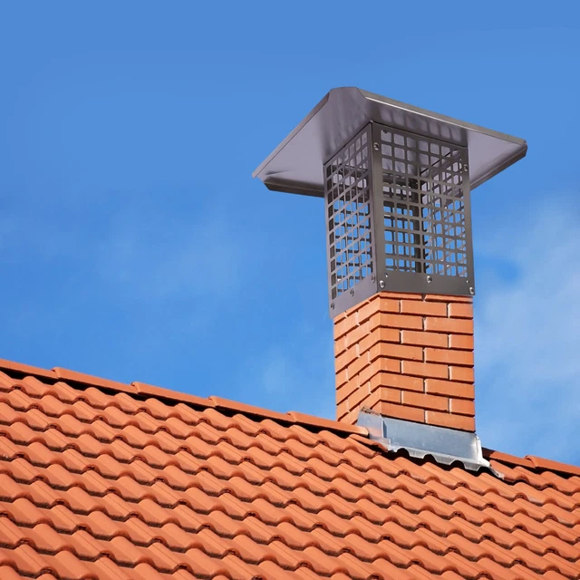 Chimney Cap Stainless Steel Fireplace Flue Caps Cover with Bolt Screws 8X8