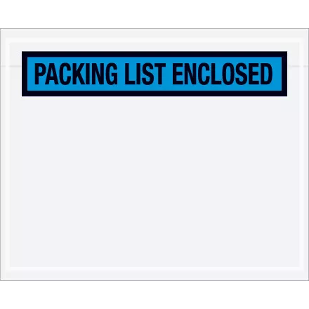 Blue Envelopes - "Packing List Enclosed" (4 1/2" x 5 1/2", 1000/Case)