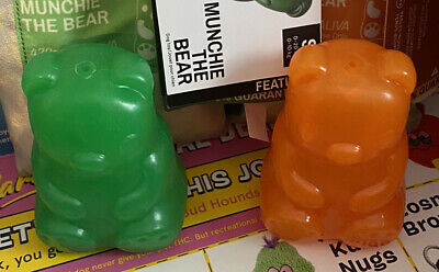 BARK BOX Munchie the Bear SET Of 2 Super Chewer Dog Toys SMALL 4/20 Collection 2