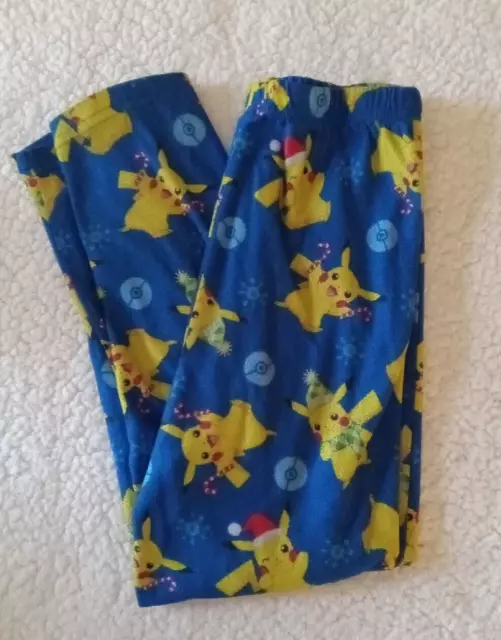 Pokemon Pajama Pants Sleep Pants w/ Pikachu & Friends  Graphics Youth  M 8/10