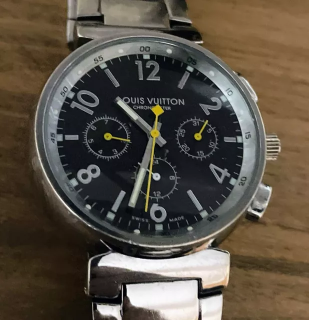 LOUIS VUITTON TAMBOUR Automatic Chronometer Stainless Steel Watch 41mm  $499.00 - PicClick