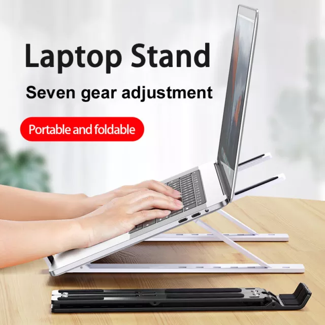 Adjustable Laptop Stand Foldable Portable Laptop Stand Riser Holder for Desk UK