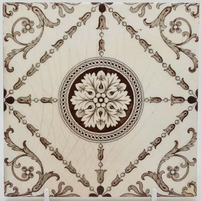 Minton Aesthetic Movement China Works Stoke on Trent Tile Circa 1880s