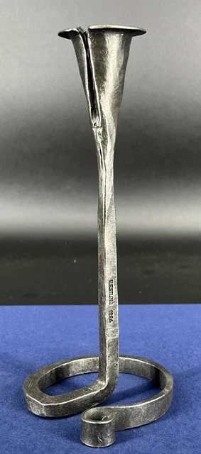 Bougeoir Ancien Bronze Céramique Italie du XIXe Siècle Original