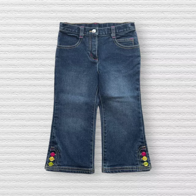 New Vintage Gymboree Toddler Girl Embroidered Candy Jeans Blue Denim Kid Size 2T