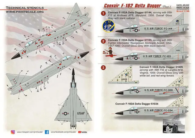 Print Scale 48242 1:48 Convair F-102 Delta Dagger Part 1