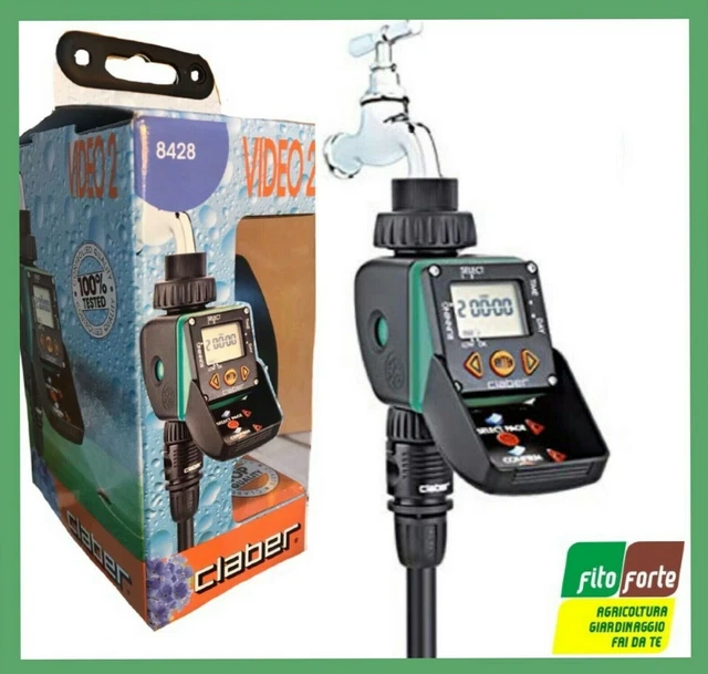Programmatore Automatico Centralina Timer Claber Video 2 Irrigazione Piante