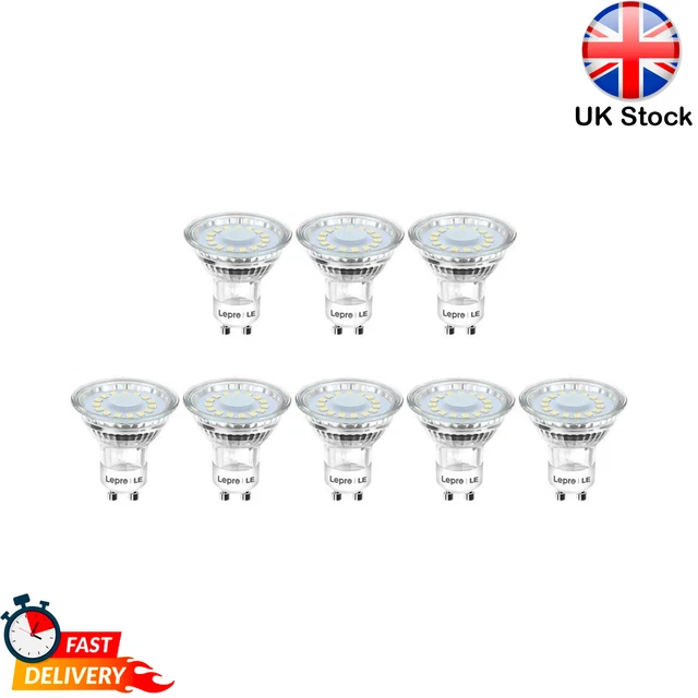 Lepro GU10 LED Glühbirnen, warmweiß 2700K, 3W, 8er-Pack: A1