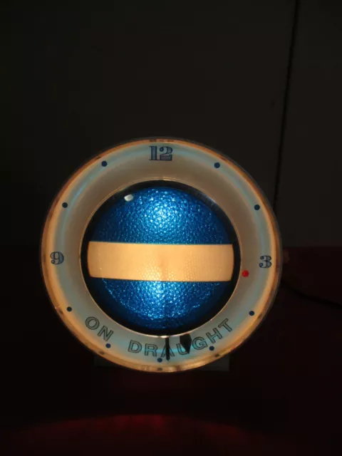 Vintage 1961 Schlitz Lighted Beer Sign Clock Moving Blue Water Motion SEE VIDEO Vintage 1961 Schlitz Lighted Beer Sign Clock Moving Blue Water Motion SEE VIDEO