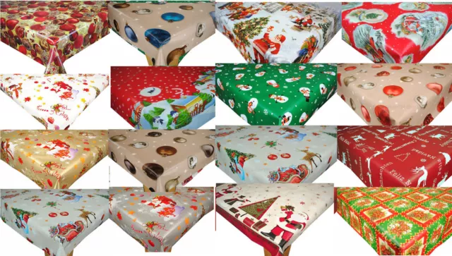 Christmas Wipe Clean PVC Vinyl  Oilcloth Tablecloth Xmas 2023